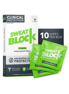 Buy Clinical Strength DRIBOOST Antiperspirant Wipes 10 Driboost in UAE