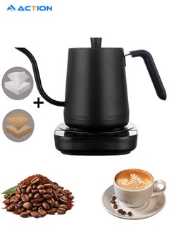 Buy Gooseneck Electric Kettle with Temperature Control, 3 Presets Pour Over Electric Kettle for Coffee&Tea, Quick Heating Hot Water Kettle, Stainless Steel Inner, Auto Shutoff Boil-Dry Protection, 0.8L(With Size02 Wood Color Coffee Filter 40PCS And White Coffee Filter 40PCS) in Saudi Arabia