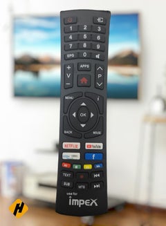 Buy Impex Remote Control Replacement Remote Control for Impex Smart Tvs in UAE