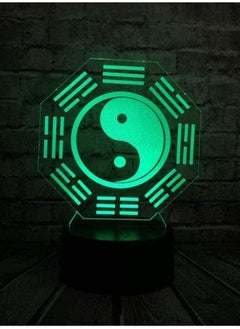 اشتري Multicolor Night Light for Kids 3D LED Lamp Chinese Style Bagua Eight Diagrams Multicolor Multicolor Night Light Atmosphere Battery Home Decorative في الامارات