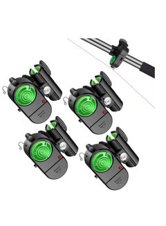 Buy 4 Pack Fishing Bite Alarm,Sensitive Electronic Fishing Bite Sound Alarm, Sound Bite Alert Bell with LED Lights Fishing Bells Clip On Fishing Rod for Daytime Night Carp Fishing Outdoor in UAE