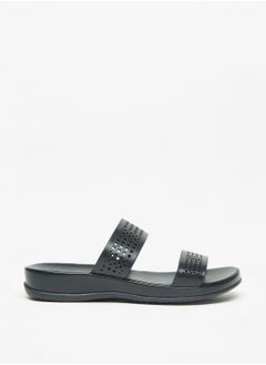 اشتري Le Confort Slip-on Cutwork Detail Slide Sandals with Dual Strap في الامارات