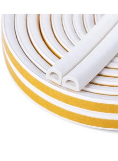 Buy 5m Self-Adhesive Door Bottom Seal Strip, Doors and Windows Draught Excluder Stopper Foamed Weather Seal Stripping Under Door Soundproof Collision Avoidance Foam Tape (D Type, White) in Saudi Arabia