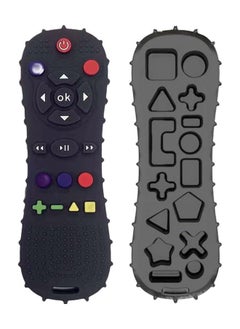 Buy Remote teether for Baby, Soft Chew Toys with TV Remote Control Shape, Early Educational Sensory Toy for Babies Teething Relief and Soothe Sore Gum Infant Teether for 3-12 Months, Black in Saudi Arabia