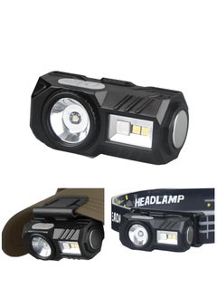 اشتري LED Rechargeable Headlamp, Super Bright High Lumen Head Lamp, 800 Lumen Head Lamp with 9 Modes, Gesture Sensing, IPX4 Waterproof, Head Lights for Forehead في الامارات