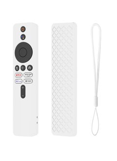 اشتري Silicone Case for XIAOMI MI Box S, Silicone Protective Case for Xiaomi Mi TV Box S (2nd Gen) Remote, 2nd Gen Stick Remote Control Anti Slip Silicone Protective Skin Cover with Lanyard (White) في السعودية