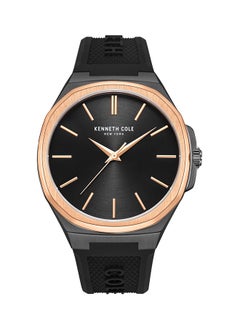 Buy Kenneth Cole Analog Gents Watch With Black Silicone Strap 43.5mm 3ATM - KCWGM2233801 in Saudi Arabia