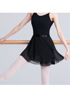 Buy Women Ballet Wrap Skirt Black in Saudi Arabia