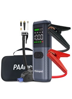 Buy 【Premium】Jump Starter with Air Compressor 2500A 12V 150PSI 81.4Wh Car Battery Jump Starter All Gas Car 8.0L Diesel Smart Jumper with Display and Emergency Light in UAE