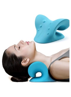 Buy Premium Cervical Pillow for Neck Pain Relief - Neck and Shoulder Relaxer Chiropractic Neck Stretcher Traction Device for Spine Alignment in UAE