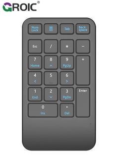 Buy Wireless Number Pad, 22 Keys Wireless Numeric Keypad, Portable Slim Number Keyboard Numpad Financial Accounting Extensions 10 Key for Laptop, Computer, MacBook Notebook etc in UAE