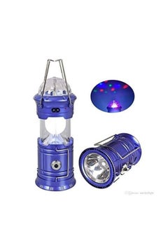 Buy Rechargeable 2 in 1 Rotating Magic Effect Ball, Portable Camping Outdoor LED And Lantern Light Torch - Blue in Egypt