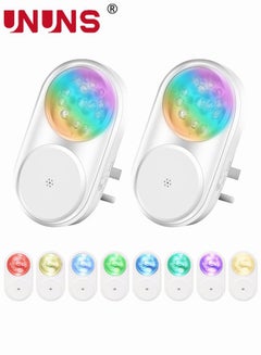 Buy LED Night Light Plug-In Wall,Color Changing Night Light For Kids,7-Color RGB LED Night Light,For Bedroom,Children's Room,Hallway,Stairs(1 Pc) in UAE