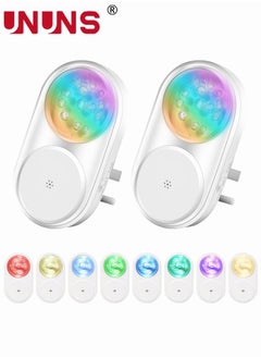 اشتري LED Night Light Plug-In Wall,Color Changing Night Light For Kids,7-Color RGB LED Night Light,For Bedroom,Children's Room,Hallway,Stairs(1 Pc) في الامارات