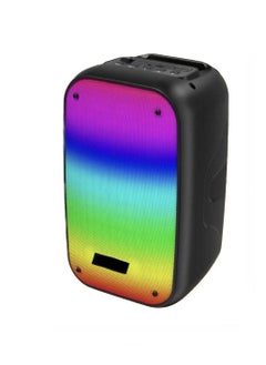 Buy Rgb Light Wireless Speaker, Plastic Wireless Speaker Portable Multimedia High With Colorful Lightning And Elegant Appearance Efficient 5.0 V -Black in Egypt