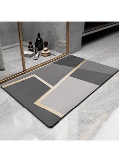 Buy Non Slip Bathroom Bath Mat Rug Diatomaceous Earth Quick Dry Water Absorbent in UAE