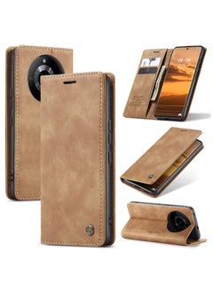 Buy CaseMe Realme 11Pro/ Realme 11Pro Plus Wallet Case Book Folding Flip Folio Case with Magnetic Kickstand Card Slots Protective Cover - Brown in Egypt