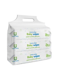Buy Baby Wipes 468 g pk3 -Olive oil in Saudi Arabia