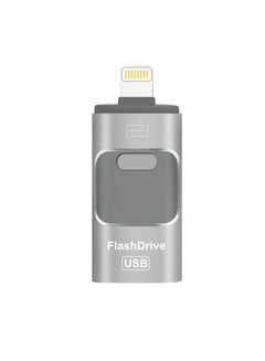 Buy 32GB USB Flash Drive, Shock Proof Durable External USB Flash Drive, Safe And Stable USB Memory Stick, Convenient And Fast I-flash Drive for iphone, (32GB Silver Gray) in Saudi Arabia
