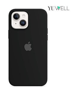 Buy iPhone 14 Plus Silicone Protective Case For iPhone 14 Plus 6.7 Inch Soft Liquid Gel Rubber Cover Shockproof Thin Cover Compatible For iPhone 14 Plus Black in UAE