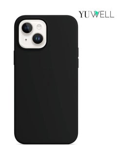 Buy iPhone 14 Plus Case Silicone Shockproof Protective Case Cover 6.7 Inch Soft Liquid Gel Rubber iPhone 14 Plus Silicone Case Black in UAE