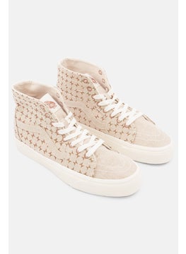 Buy Women High Cut Lace up Skate Shoes, Beige in Saudi Arabia