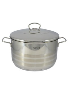 Buy Astra Casserole - 14.8 Liter Capacity -18/10 Cr-Ni Stainless Steel 32X18.5Cm - Silver in UAE