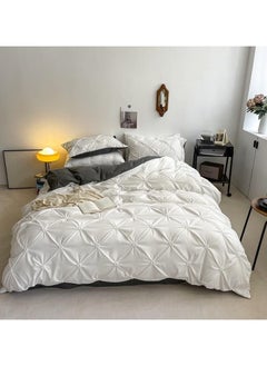 Buy COMFY 6 PC NEW COLLECTION PREMIUM QUALITY COTTON DESIGNER COMFORTER SET CREAM in UAE