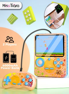 Buy 2 in 1 Handheld Game Console + Portable 6000mAh Power Bank, New Retro Mini Handheld Game Console 3.5 Inch Color LCD Game Player Built-in 666 Games, Portable Battery Charger in UAE