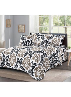 Buy Compressed Floral Comforter Set Single Size 4 Piece 1 Comforter 1 Bed Sheet 1 Pillowcase and 1 Cushion Case Multicolour in Saudi Arabia