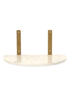 Buy Glo Wall Shelf, Gold & White - 45x20 cm in UAE