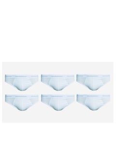 اشتري John Gladstone Mens Brief White Outer Elastic pack of 6 في الامارات