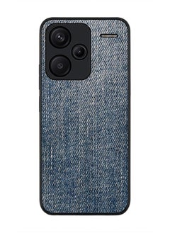 اشتري Rugged Black Edge Case for Xiaomi Redmi Note 13 Pro Plus, Slim fit Case Flexible Anti Drop TPU Gel Thin Cover -  Dark Denim Print في الامارات