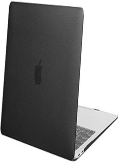 اشتري MOSISO Case Compatible with MacBook Air 13 Inch 2022 2021 2020 2019 2018 Freisetzun A2337 M1 A2179 A1932 Retina Display, Plastic Polka Dot Carbon Fibre Texture Hard Shell Black في مصر