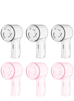 Buy 6 Pack Toothbrush Dustproof Cover Compatible with Ultimate Clean Gentle Care Replacment Heads and iO Series 3 4 5 6 7 7G 8 9 Electric Toothbrush, (Transparent+Rose) in UAE