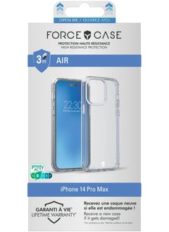 Buy Force Case iPhone 14 Pro Max AIR Reinforced Case Lifetime Warranty Transparent - 50% Recycled Plastic Lifetime warranty in UAE