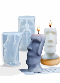 Buy 2 Pcs Candle Molds for Making, 3D Island Statue Durable Silicone Mould Casting Wax Mold DIY Craft Project Decoration in UAE