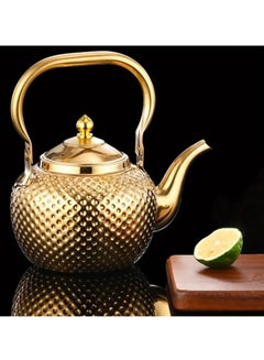 Buy 1pc Hammer Pattern Spherical Kettle Handle Ball Teapot Food Grade Stainless Steel Teapot in UAE