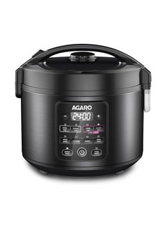 Buy AGARO Regal Electric Rice Cooker, 3 Liters Ceramic Inner Bowl, Cooks Up to 600 Gms Raw Rice, SS Steamer, Preset Cooking Functions, Preset Timer, Keep Warm Function, LED Display, Black in UAE