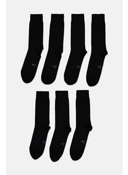 Buy Men 7 Pairs Socks, Black in UAE