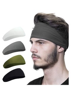 Buy Mens Women Headband Mens Sweatband Sports Headband for Running Crossfit Cycling Yoga Basketball Working Out Stretchy Moisture Wicking Unisex Hairband in UAE