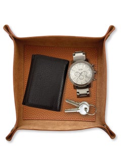 اشتري Leather Organizer Catchall Tray (Brown) في الامارات