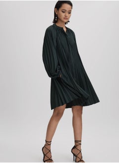 Buy Plisse  Balloon Sleeve Dress in UAE