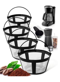 Buy 4 Piece Reusable Coffee Filters，8-12 Cup Coffee Permanent Basket Coffee Filter in Saudi Arabia