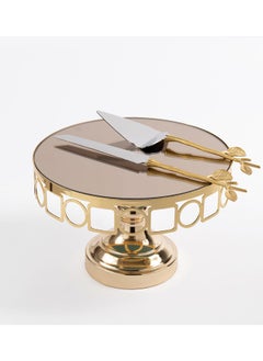 اشتري Karel Cake Presentation Stand, Gold - 28 cm في الامارات