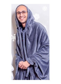 Buy High Quality - Soft Blanket Cape / Hoodie - (One Size Fits All ) Dark Grey in Egypt