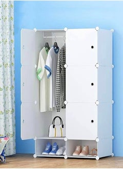 Buy Wardrobes Bedroom Furniture Home Resin Assembly Closet Clothes Storage Rack 75 x 47 x 129 cm in UAE