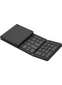 Buy Bluetooth Keyboard Folding Wireless Portable Keyboard with Numeric Keypad USB-C Rechargeable for iOS Android Windows System Laptop Tablet Smartphone Device in UAE