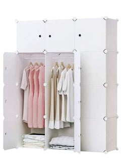 Buy 12-Cube Portable Wardrobe Combination Armoire Modular Cabinet Storage Organizer Cube in Saudi Arabia