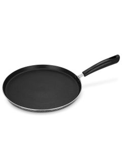 Buy Auroware Non Stick 32cm Tawa Pan Black Aluminum Induction Bottom Three Layer coating Long lasting Ideal for Dosa Roti Chapati Solid Handle in UAE